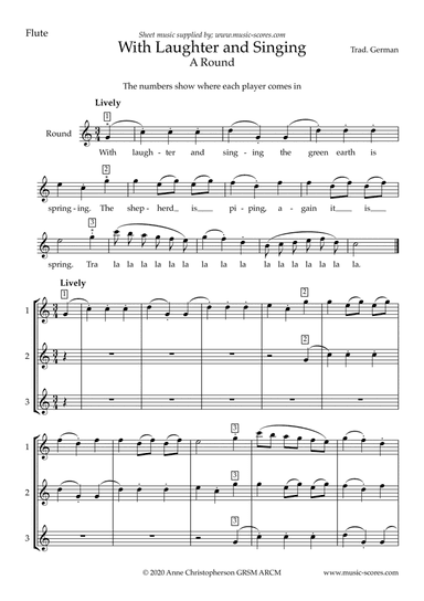 With Laughter and Singing - 3 Flutes