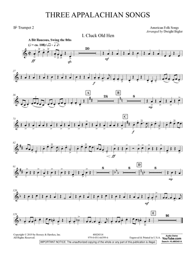 Three Appalachian Songs - Bb Trumpet 2
