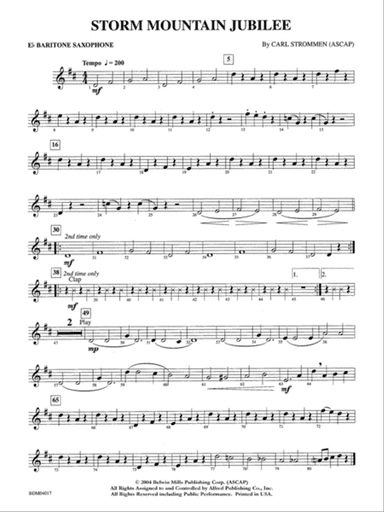 Storm Mountain Jubilee: E-flat Baritone Saxophone