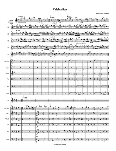 Celebration for North American Native flute, solo violin and string orchestra