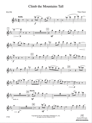 Climb the Mountains Tall: Flute