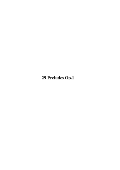 29 Preludes