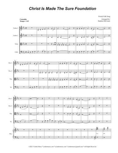 Christ Is Made The Sure Foundation (String Quartet and Piano)
