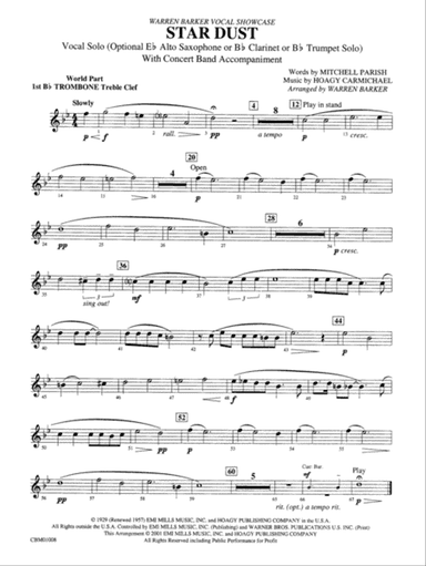 Star Dust: WP 1st B-flat Trombone T.C.