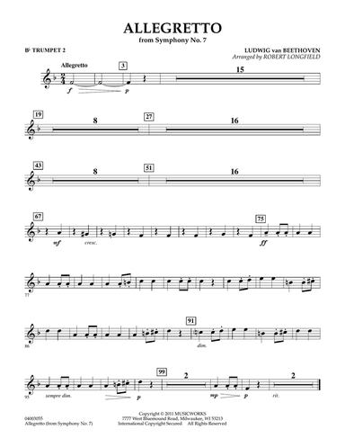 Allegretto (from Symphony No. 7) - Bb Trumpet 2