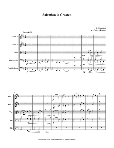 Salvation is Created - String Orchestra