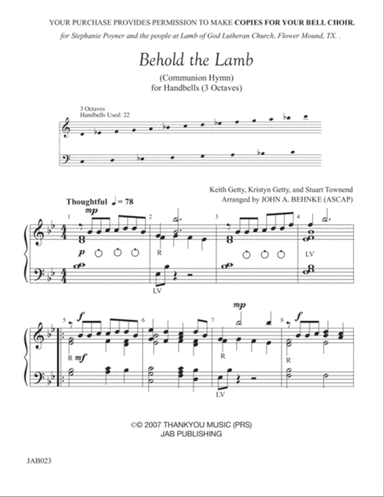 Behold The Lamb (communion Hymn)