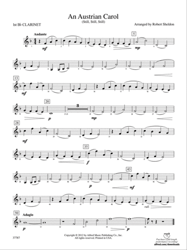 An Austrian Carol: 1st B-flat Clarinet
