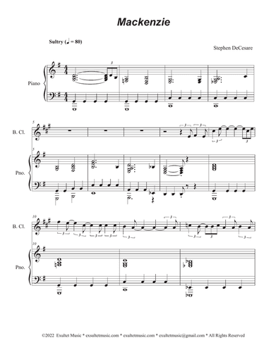 Mackenzie (Bass Clarinet and Piano)