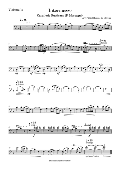Intermezzo (Cavalleria Rusticana) - Easy Arrangement