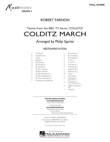 Colditz March (arr. Philip Sparke) - Conductor Score (Full Score)