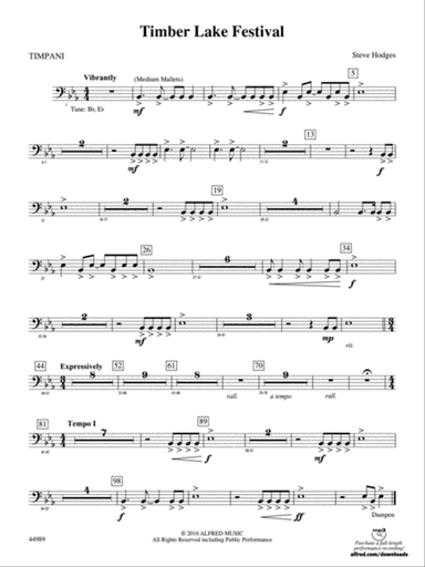 Timber Lake Festival: Timpani