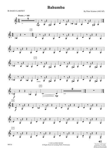 Bahumba: B-flat Bass Clarinet