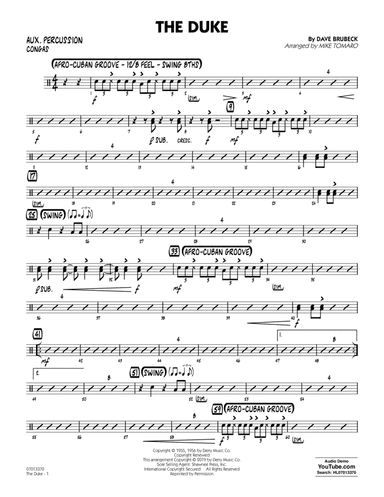 The Duke (arr. Mike Tomaro) - Aux Percussion