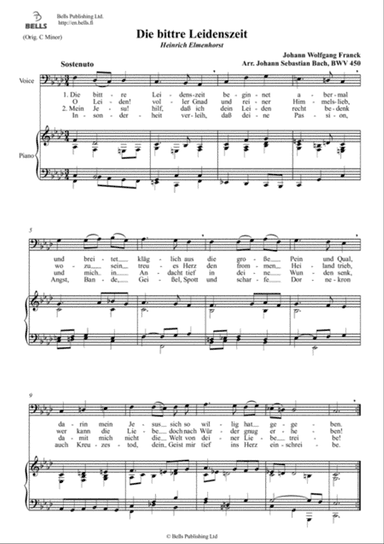 Die bittre Leidenszeit, BWV 450 (F minor)
