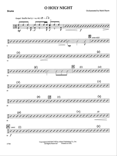 O Holy Night: Drums