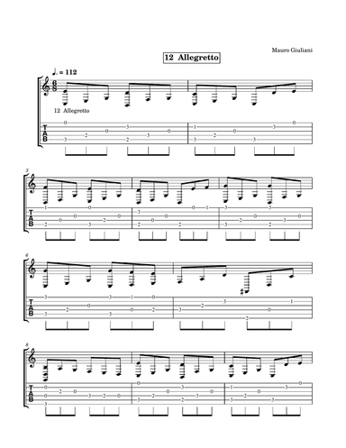 12 Allegretto