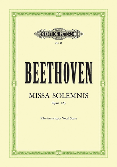 Missa Solemnis in D Op. 123 (Vocal Score)