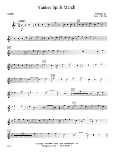Yankee Spirit March: Flute
