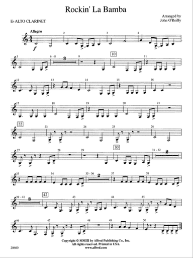 Rockin' La Bamba: E-flat Alto Clarinet