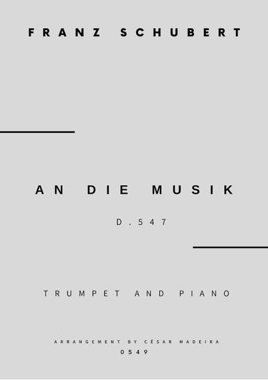 An Die Musik - Bb Trumpet and Piano (Full Score and Parts)
