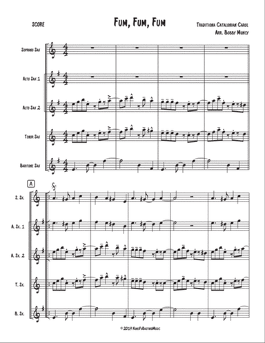 Fum, Fum, Fum Sax Quartet(SATB or AATB)