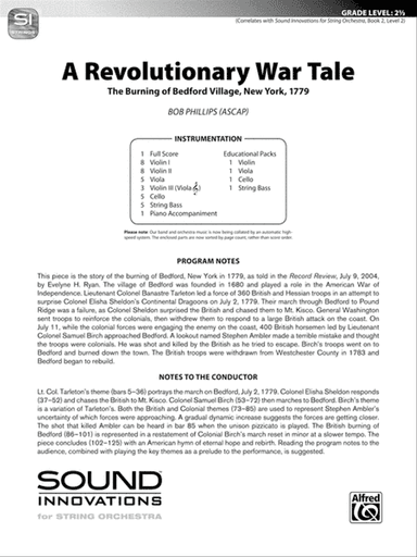 A Revolutionary War Tale: Score