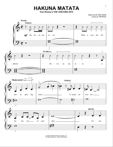 Hakuna Matata (from The Lion King 2019)