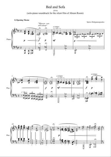 Bed and Sofa - Solo Piano Suite