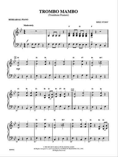 Trombo Mambo (Trombone Feature): Piano Accompaniment