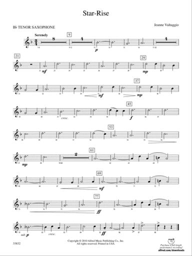Star-Rise: B-flat Tenor Saxophone