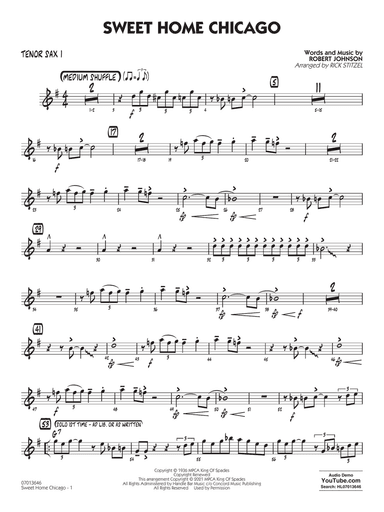 Sweet Home Chicago (arr. Rick Stitzel) - Tenor Sax 1