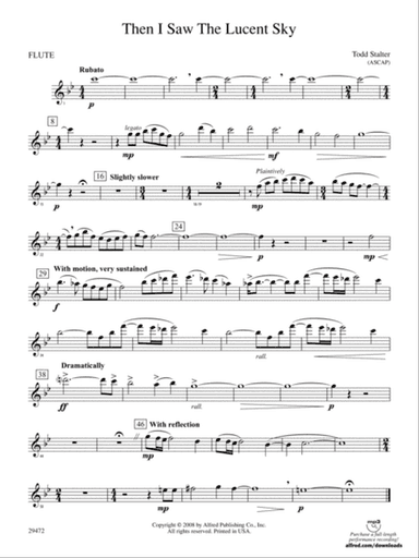 Then I Saw the Lucent Sky: Flute