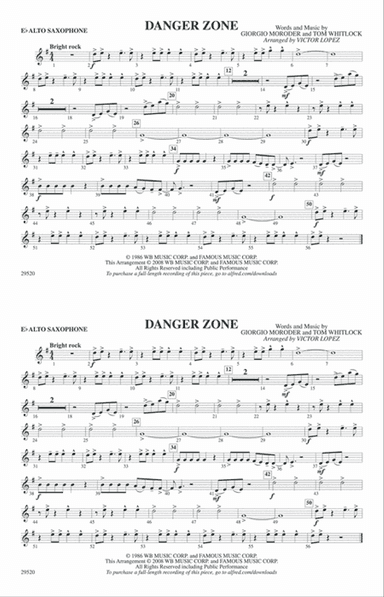 Danger Zone: E-flat Alto Saxophone
