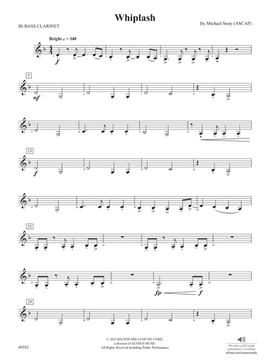 Whiplash: B-flat Bass Clarinet