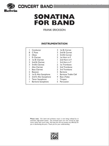 Sonatina for Band: Score