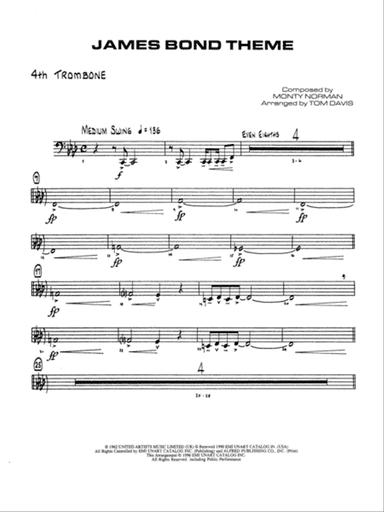 James Bond Theme: 4th Trombone