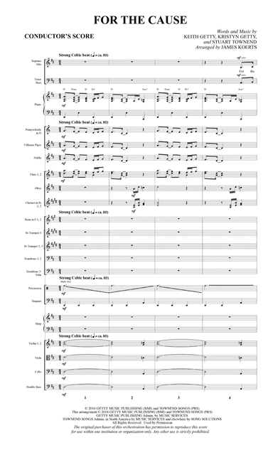 For the Cause (arr. James Koerts) - Full Score