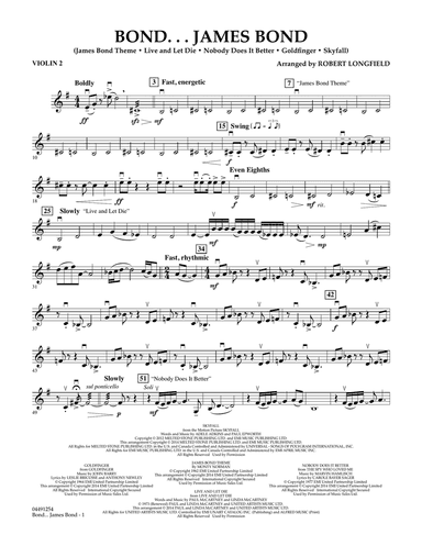 Bond...James Bond - Violin 2