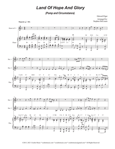 Land Of Hope And Glory (Pomp and Circumstance) (French Horn Duet)