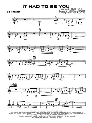 It Had to Be You: 2nd B-flat Trumpet