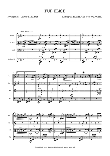 FÜR ELISE For String Quartet