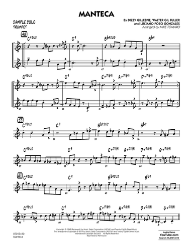 Manteca (arr. Mike Tomaro) - Sample Solo - Trumpet