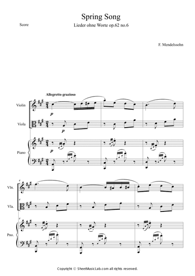 Lieder ohne Worte Op.62 No.6