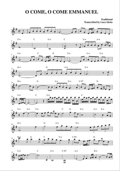 O come, o come Emmanuel