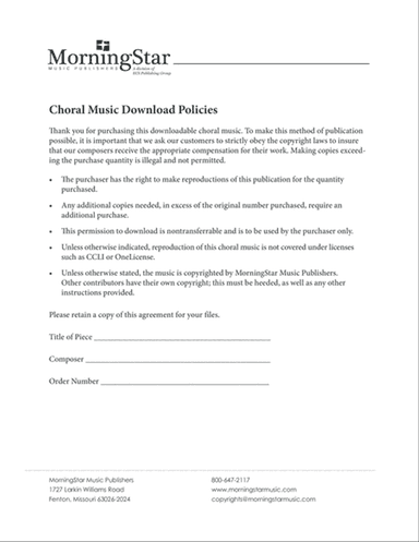 Infant Holy, Infant Lowly (Downloadable Choral Score)