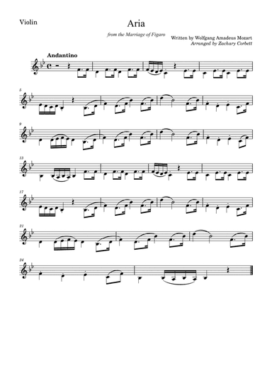 Aria from the Marriage of Figaro