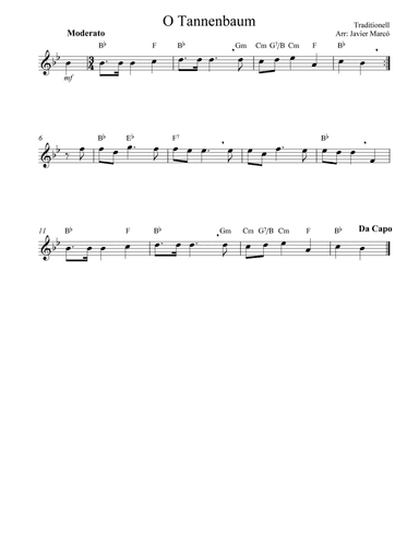 Christmas Carols for Alto Recorder: O Tannenbaum