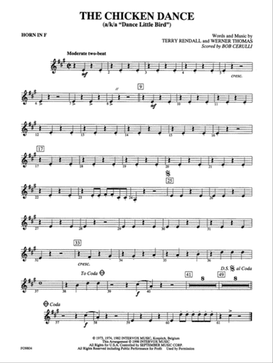 The Chicken Dance: 1st F Horn