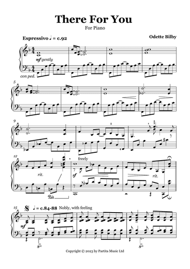 There For You (Solo Piano)